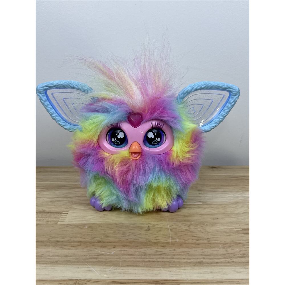 Hasbro 2023 Rainbow Tie- Dye Interactive FURBY- Works Great!!